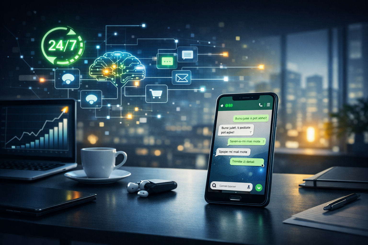 Vânzări pe WhatsApp cu AI în 2026: cum vinzi 24/7 cu agenți inteligenți